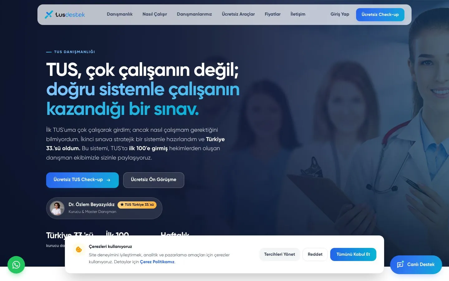 TUS Destek — proje ekran görüntüsü